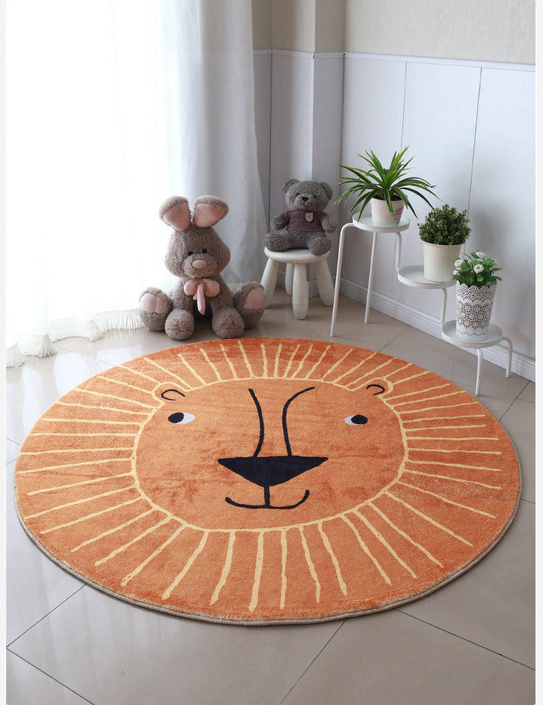 Lion-themed Nursery Rug