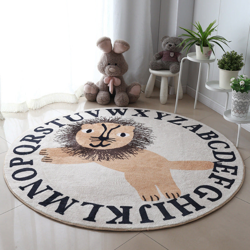 Lion-themed Nursery Rug