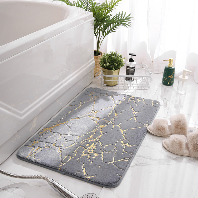 Non-Slip Rabbit Fur Bathroom Mat