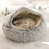 Cat Bed Pet Winter Bed Round Plush Warm Bed House Soft Long Plush Pets Bed