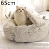 Cat Bed Pet Winter Bed Round Plush Warm Bed House Soft Long Plush Pets Bed