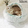 Cat Bed Pet Winter Bed Round Plush Warm Bed House Soft Long Plush Pets Bed