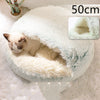 Cat Bed Pet Winter Bed Round Plush Warm Bed House Soft Long Plush Pets Bed