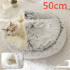 Cat Bed Pet Winter Bed Round Plush Warm Bed House Soft Long Plush Pets Bed