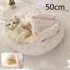 Cat Bed Pet Winter Bed Round Plush Warm Bed House Soft Long Plush Pets Bed