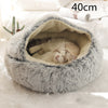 Cat Bed Pet Winter Bed Round Plush Warm Bed House Soft Long Plush Pets Bed